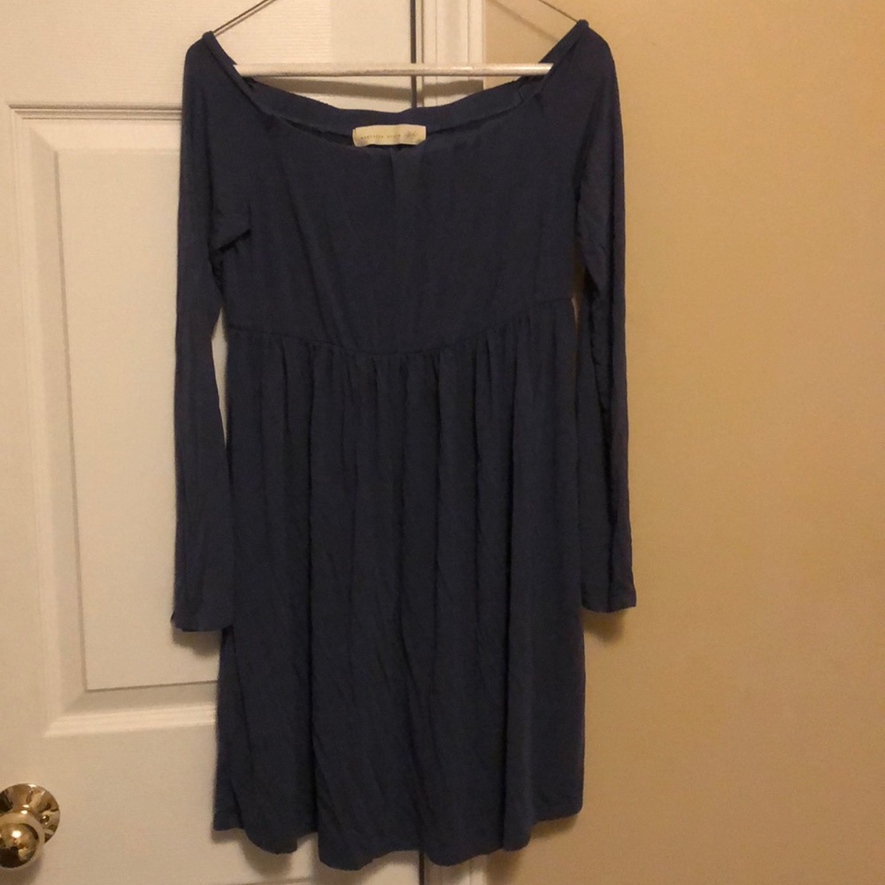 Off the shoulder long sleeve dress